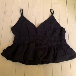 Black V- neck tank top